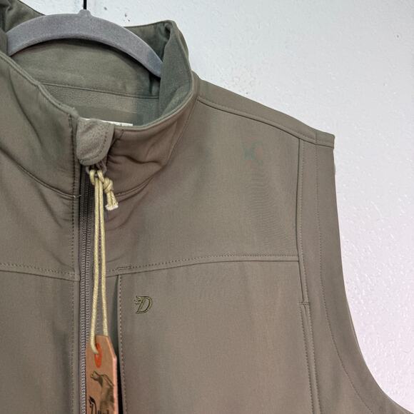 Duck Camp Vest Mens Medium Ms Contact Softshell Moss Green Outdoor Hunting NEW - Picture 6 of 11